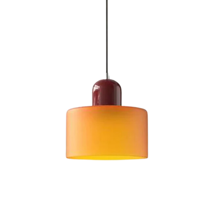 Glass pendant light – Elegant cylindrical pendant light for cozy living spaces | Kalsten