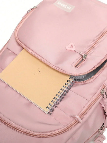 Skanto | Waterproof Pink Girls Backpack with Laptop Compartment – Stylish and Practical School Bag