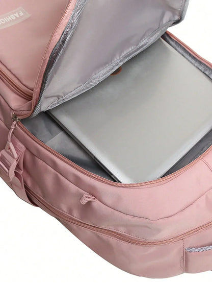 Skanto | Waterproof Pink Girls Backpack with Laptop Compartment – Stylish and Practical School Bag