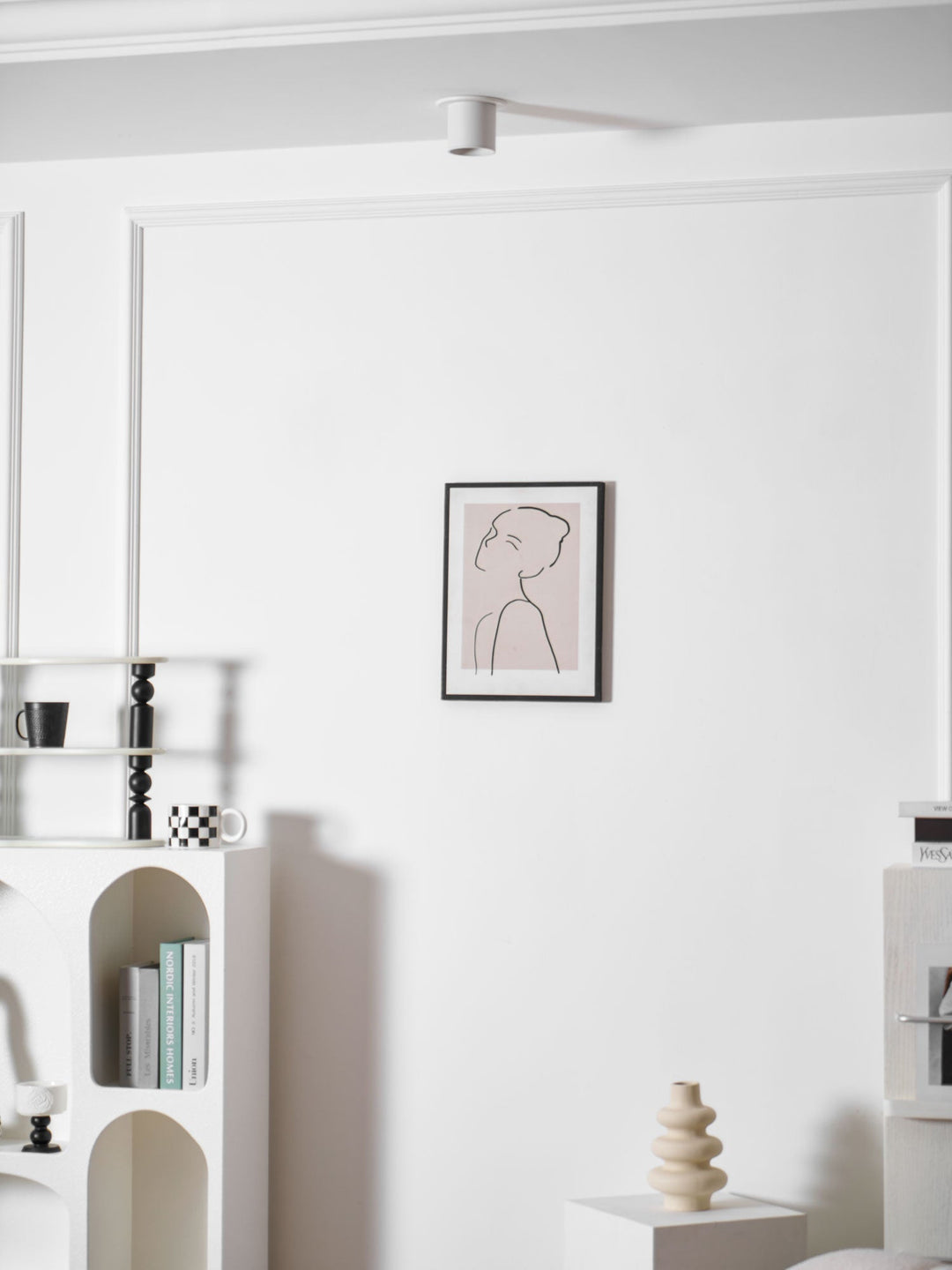Metal Ceiling Light 3.1 in x 3.3 in White Indoor Modern Flush Mount LED Fixture Warm Neutral Cool | Kalsten