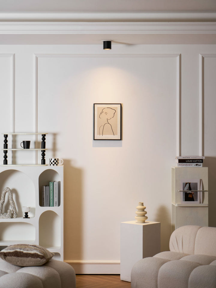 Metal Ceiling Light 3.1 in x 3.3 in White Indoor Modern Flush Mount LED Fixture Warm Neutral Cool | Kalsten