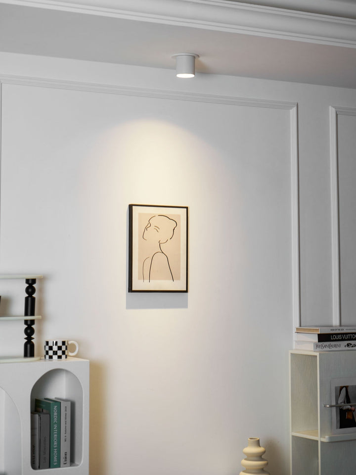 Metal Ceiling Light 3.1 in x 3.3 in White Indoor Modern Flush Mount LED Fixture Warm Neutral Cool | Kalsten