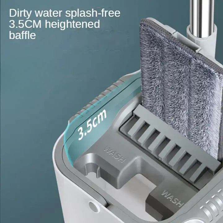 Flat Bottom Mop and Bucket Set with Aluminum Handle Skanto
