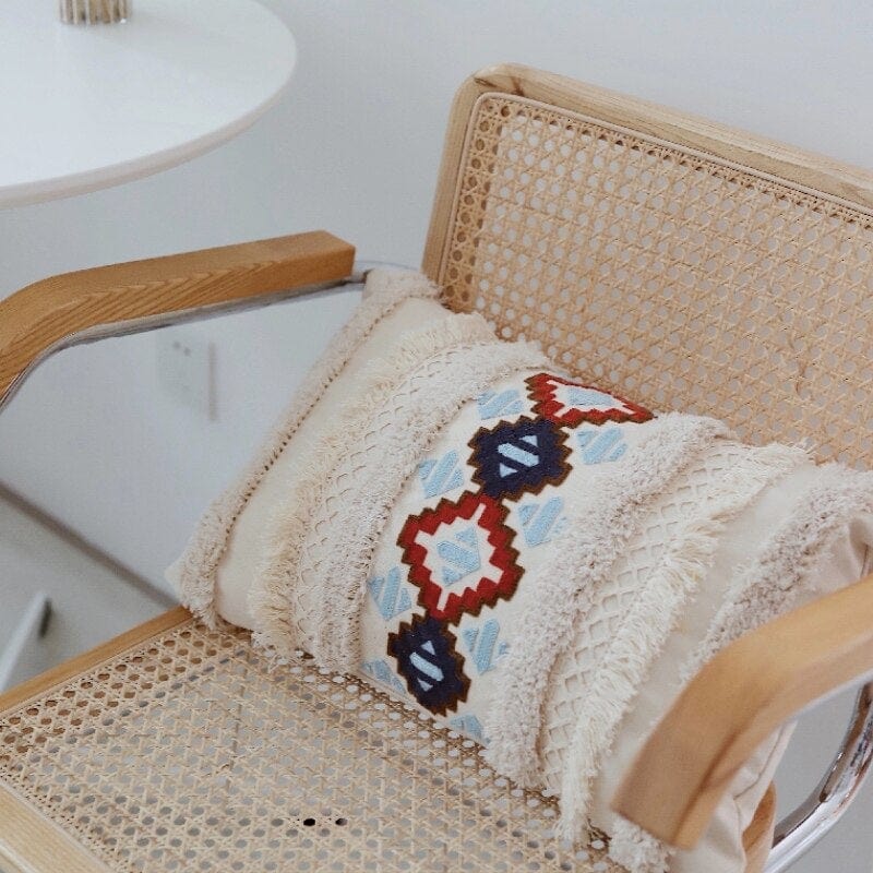 Morocco Tufting Ivory Pillowcase | Kalsten