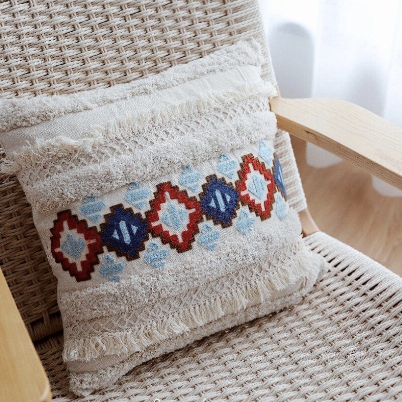 Morocco Tufting Ivory Pillowcase | Kalsten