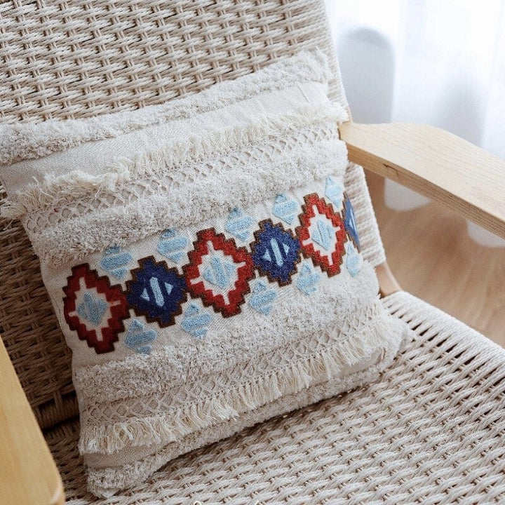 Morocco Tufting Ivory Pillowcase | Kalsten
