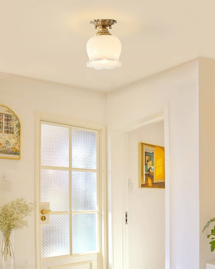 Ceiling Light Resin Brass 5.9 in Indoor Warm Lighting | Kalsten