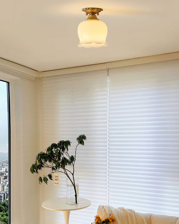 Ceiling Light Resin Brass 5.9 in Indoor Warm Lighting | Kalsten