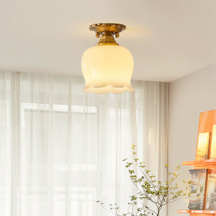 Ceiling Light Resin Brass 5.9 in Indoor Warm Lighting | Kalsten