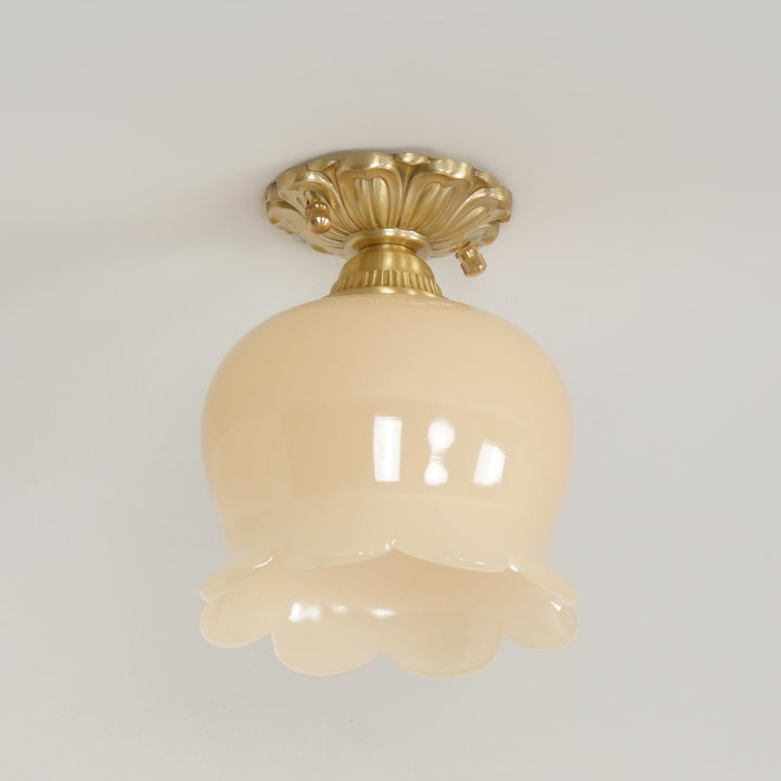 Ceiling Light Resin Brass 5.9 in Indoor Warm Lighting | Kalsten