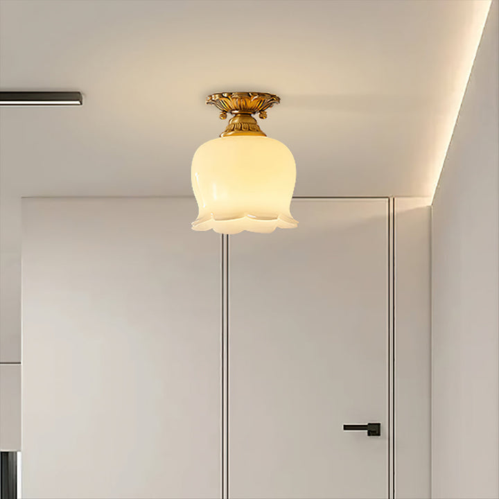 Ceiling Light Resin Brass 5.9 in Indoor Warm Lighting | Kalsten