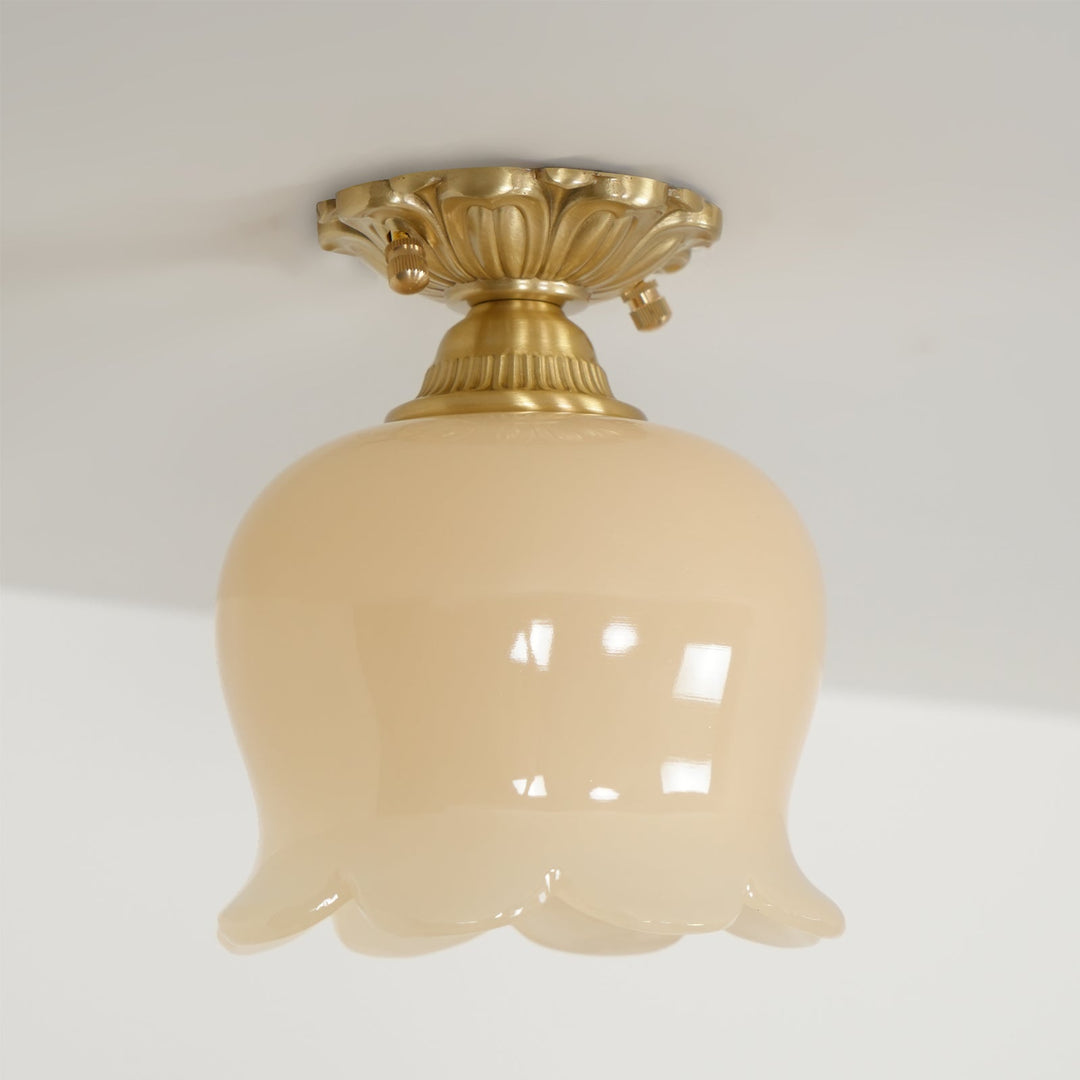 Ceiling Light Resin Brass 5.9 in Indoor Warm Lighting | Kalsten