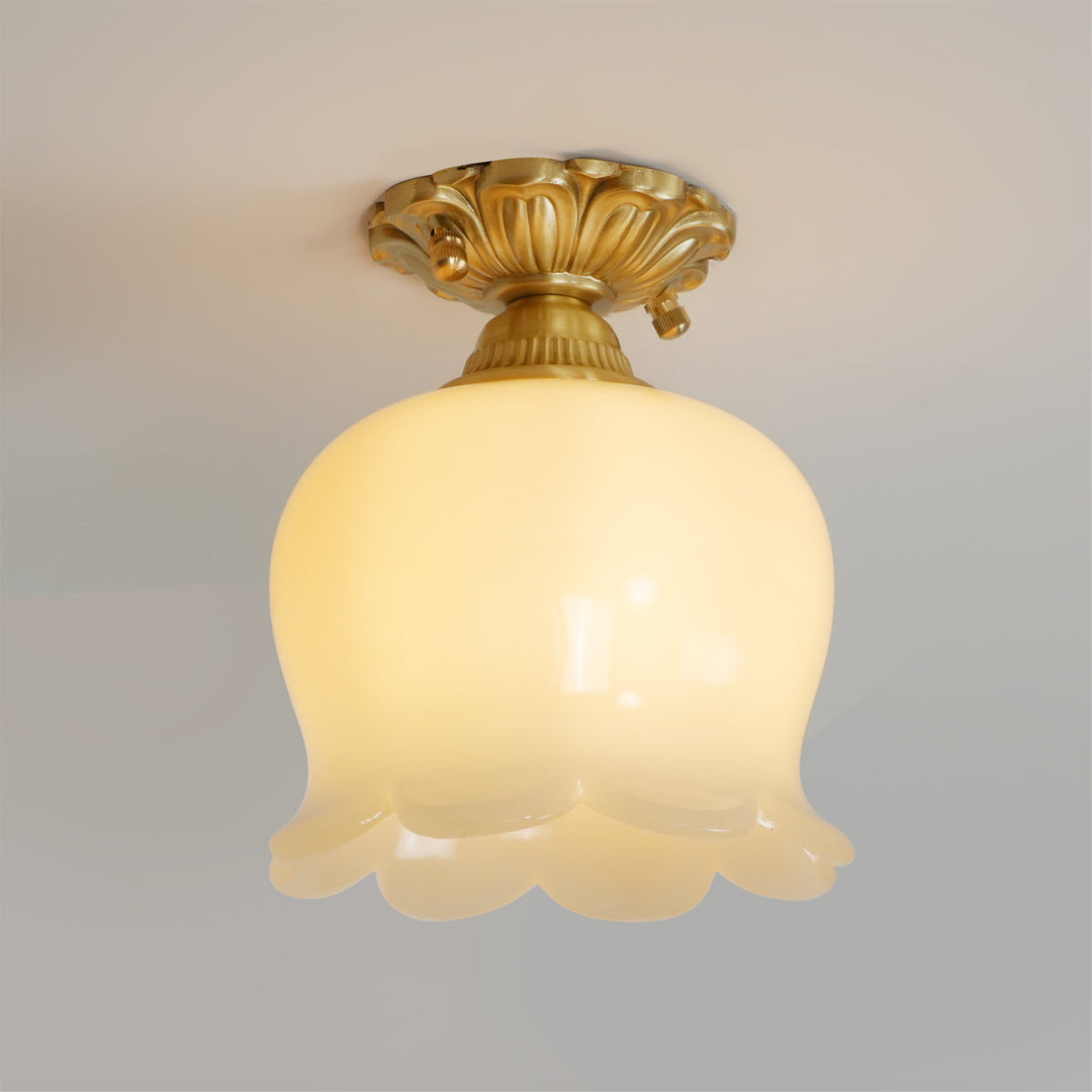 Ceiling Light Resin Brass 5.9 in Indoor Warm Lighting | Kalsten