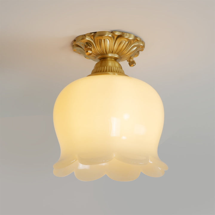 Ceiling Light Resin Brass 5.9 in Indoor Warm Lighting | Kalsten