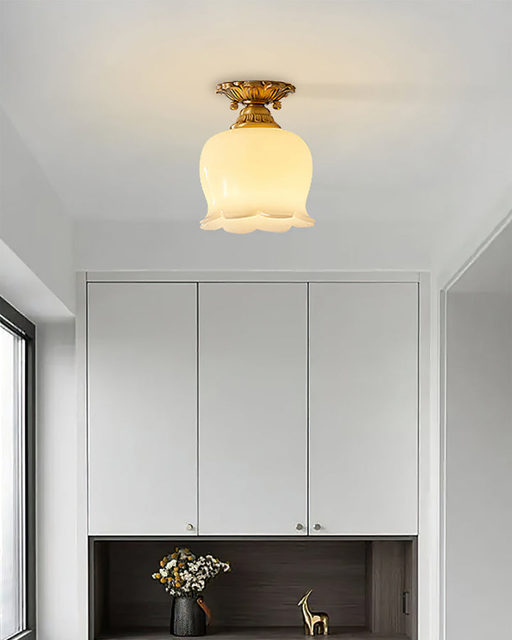 Ceiling Light Resin Brass 5.9 in Indoor Warm Lighting | Kalsten
