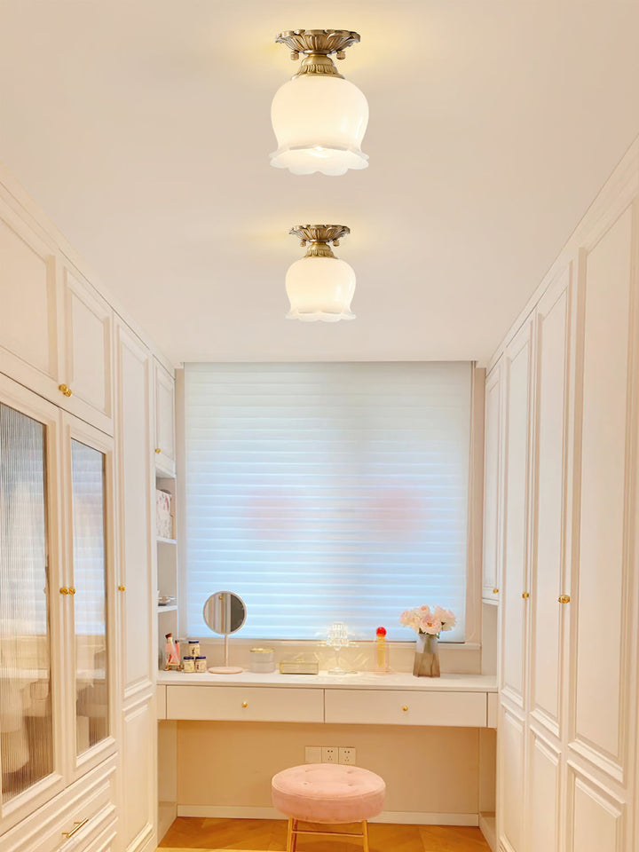 Ceiling Light Resin Brass 5.9 in Indoor Warm Lighting | Kalsten