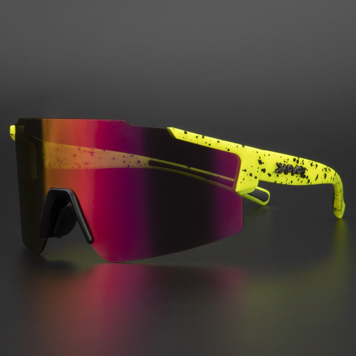 Skanto | ReflectRide Sports Sunglasses – Aerodynamic Cycling Glasses with UV Protection and Interchangeable Frame