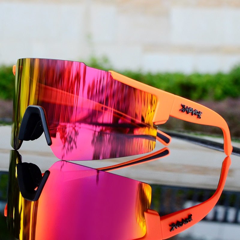 Skanto | ReflectRide Sports Sunglasses – Aerodynamic Cycling Glasses with UV Protection and Interchangeable Frame