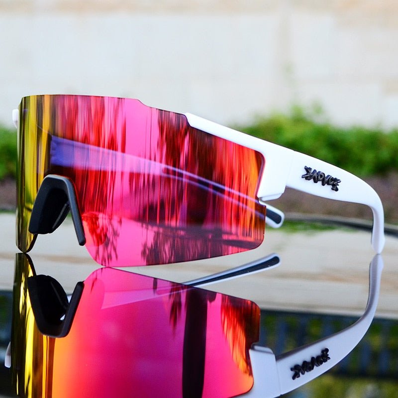 Skanto | ReflectRide Sports Sunglasses – Aerodynamic Cycling Glasses with UV Protection and Interchangeable Frame