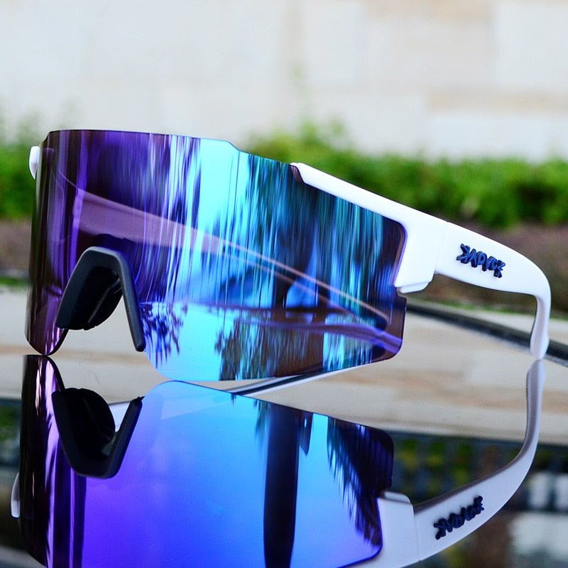 Skanto | ReflectRide Sports Sunglasses – Aerodynamic Cycling Glasses with UV Protection and Interchangeable Frame