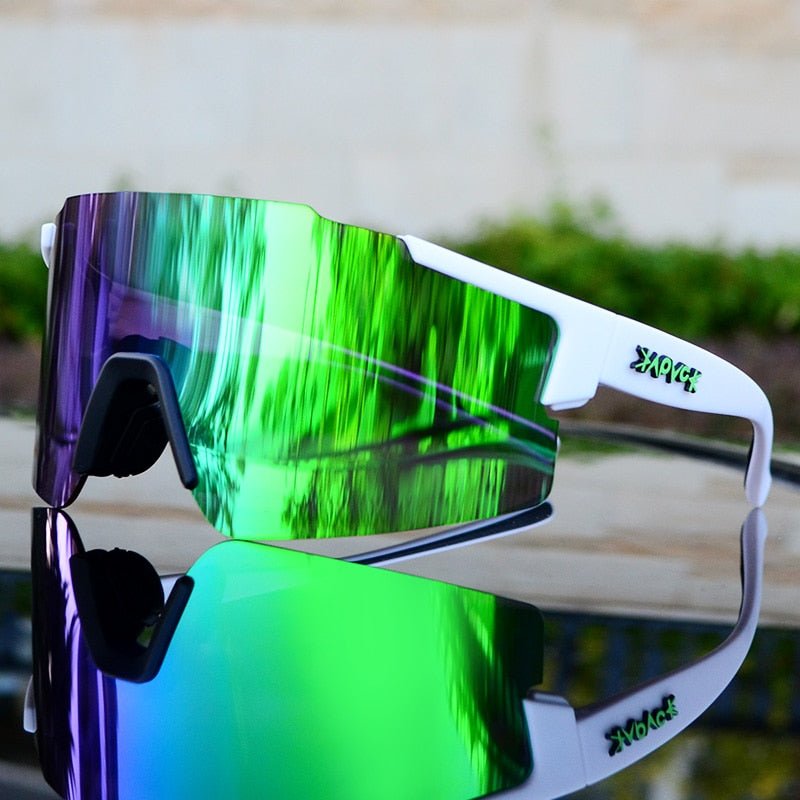 Skanto | ReflectRide Sports Sunglasses – Aerodynamic Cycling Glasses with UV Protection and Interchangeable Frame