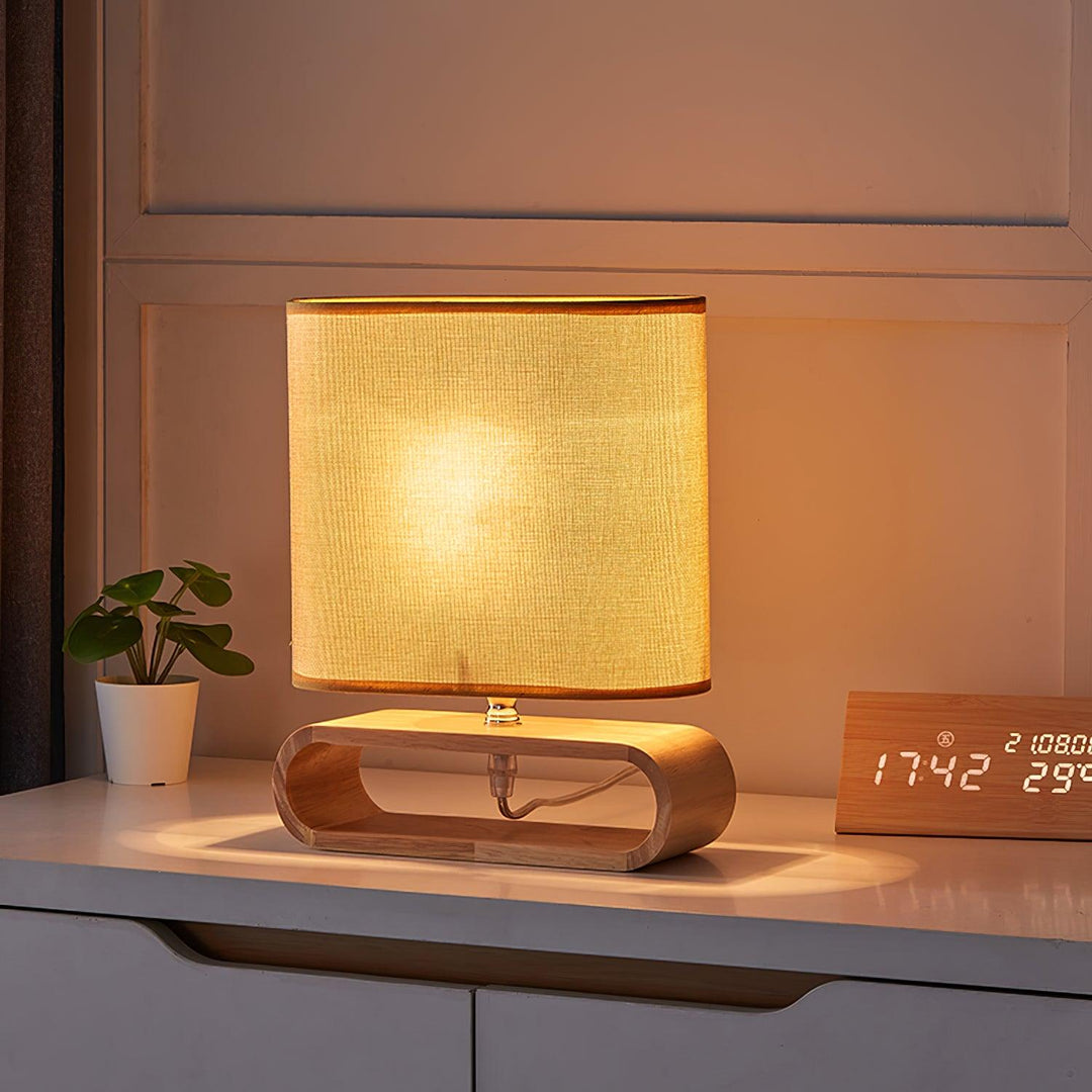 Moti Wood Side table lamp Table Lamp | Kalsten