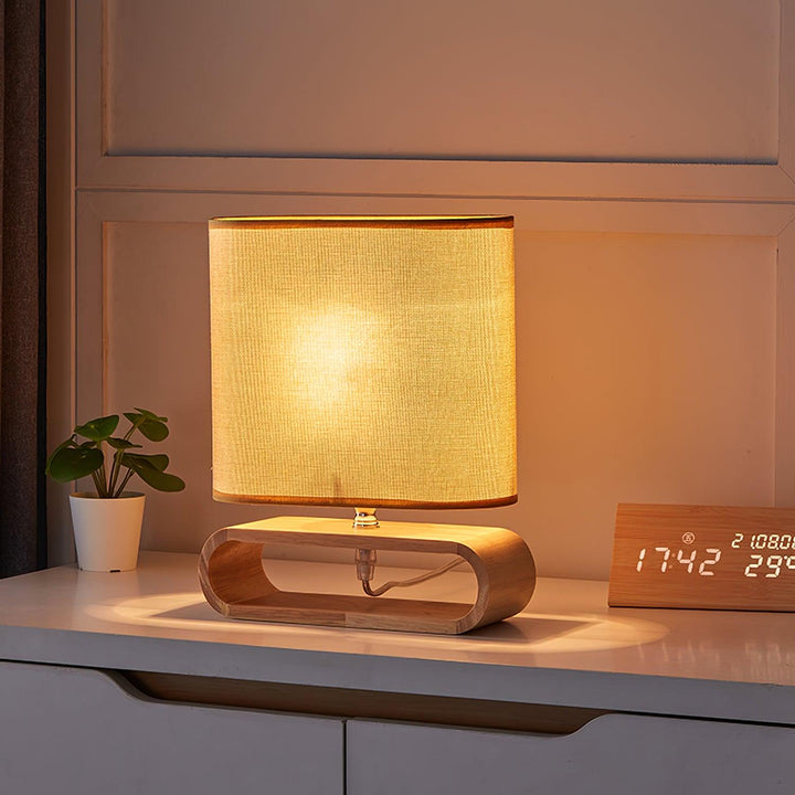 Moti Wood Side table lamp Table Lamp | Kalsten