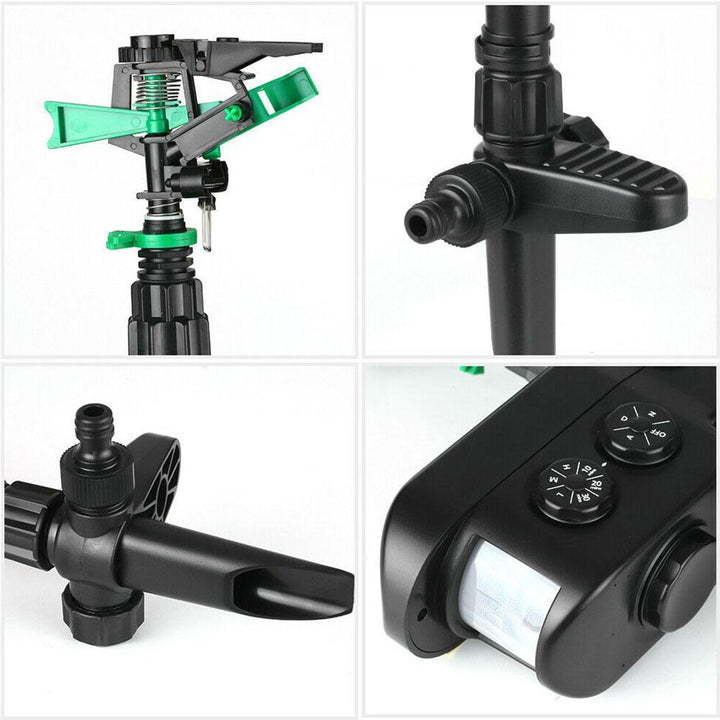 Kalsten | Motion Activated Deer Repellent Sprinkler - Solar Powered Animal Deterrent for Gardens & Lawns