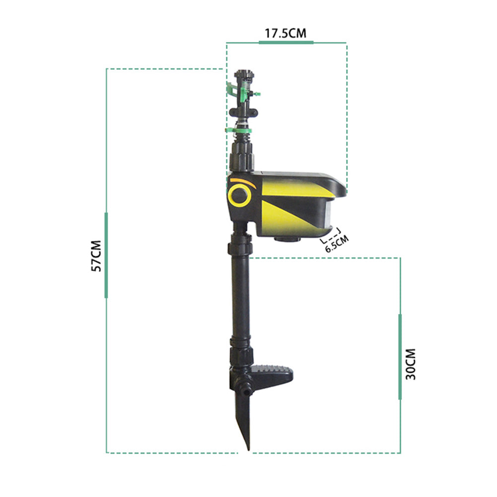 Kalsten | Motion Activated Deer Repellent Sprinkler - Solar Powered Animal Deterrent for Gardens & Lawns