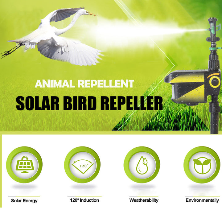 Kalsten | Motion Activated Deer Repellent Sprinkler - Solar Powered Animal Deterrent for Gardens & Lawns