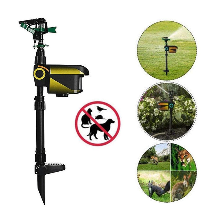 Kalsten | Motion Activated Deer Repellent Sprinkler - Solar Powered Animal Deterrent for Gardens & Lawns