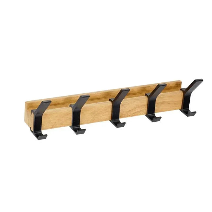 Kalsten | Nordic Wall-Mounted Coat Rack with Movable Hooks – Black