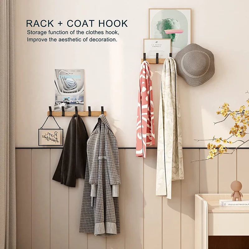 Kalsten | HaakFlex | Wall wardrobe with 5 Adjustable Double Hooks – Scandinavian Design
