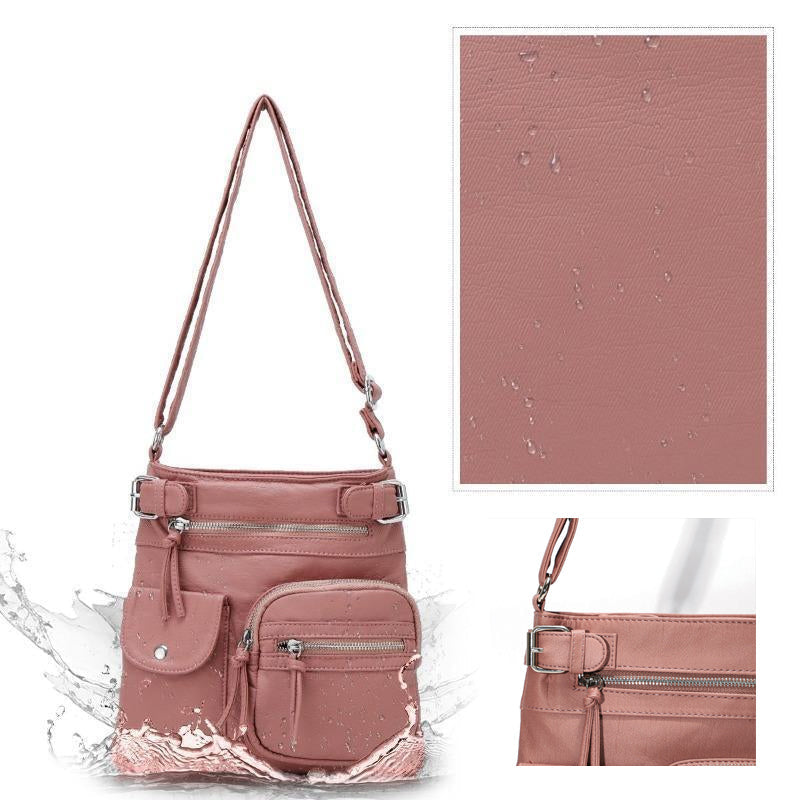 Kalsten | Multi-Pocket Soft PU Shoulder Bag