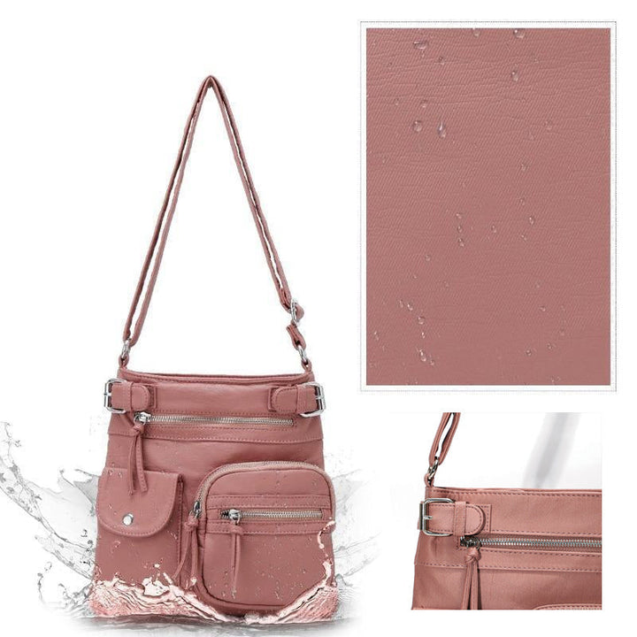 Kalsten | Multi-Pocket Soft PU Shoulder Bag