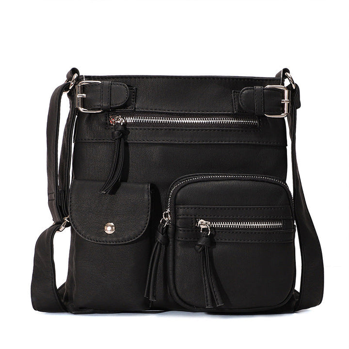 Kalsten | Multi-Pocket Soft PU Shoulder Bag