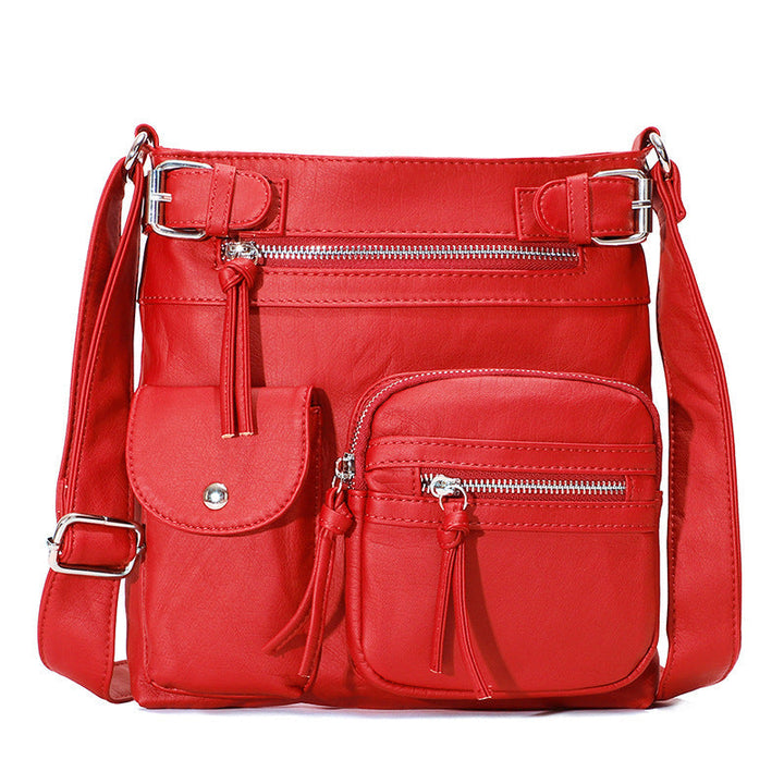 Kalsten | Multi-Pocket Soft PU Shoulder Bag