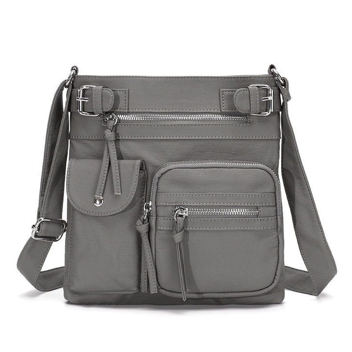 Kalsten | Multi-Pocket Soft PU Shoulder Bag