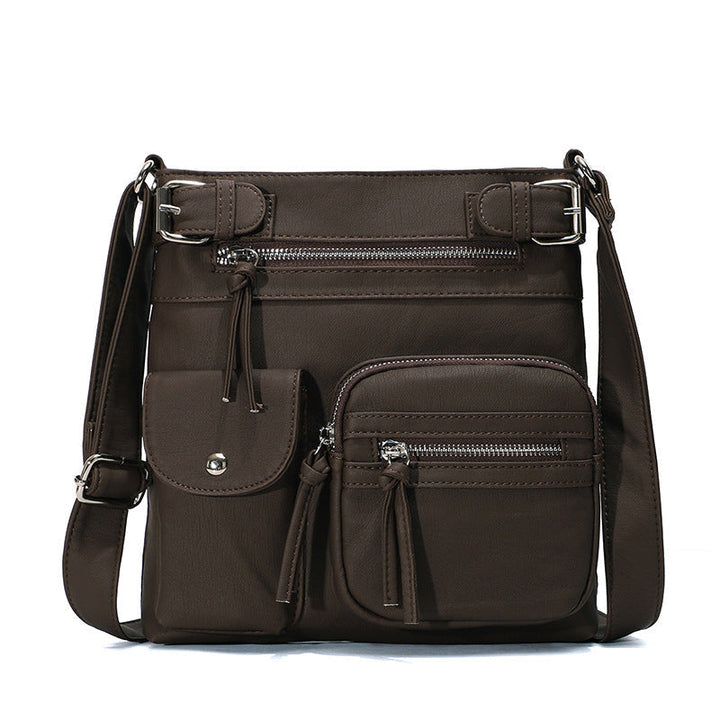 Kalsten | Multi-Pocket Soft PU Shoulder Bag
