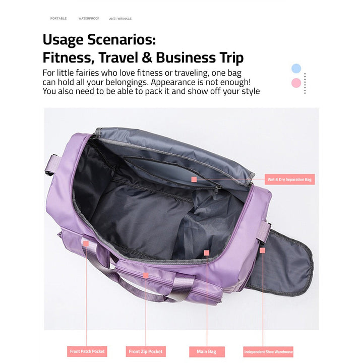 Travique Waterproof Sports and Travel Bag with Multiple Pockets | Kalsten