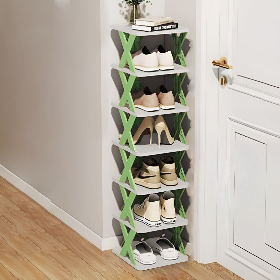Kalsten | FlexiStack Shoe Rack – Foldable Multiple Shoe Organizer for Small Spaces