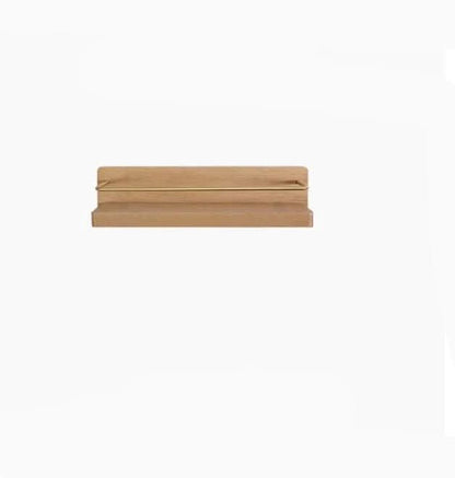 Skanto | Bamboo Wall Shelf with Hooks & Storage