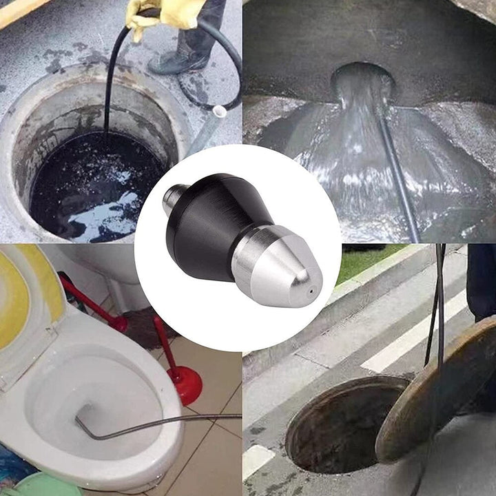 Kalsten | High-Pressure Drain Jetting Nozzle – Stainless Steel Sewer Cleaning Sprayer for Fast Pipe Unblocking