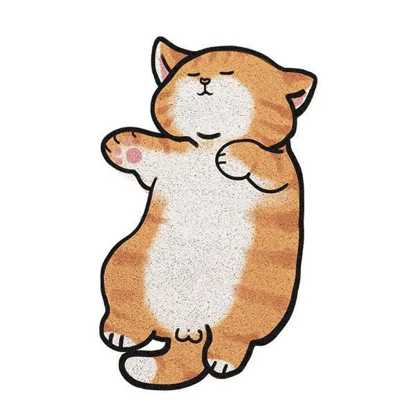 Napping Ballsy Cat Non-Slip Doormat Rug | Kalsten