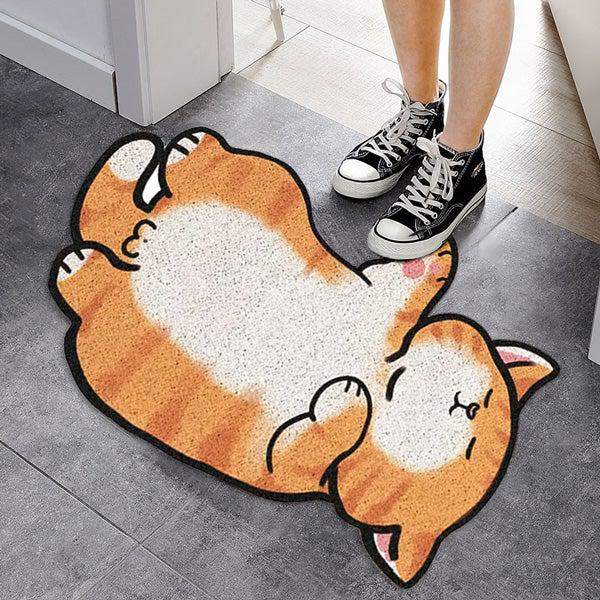 Napping Ballsy Cat Non-Slip Doormat Rug | Kalsten