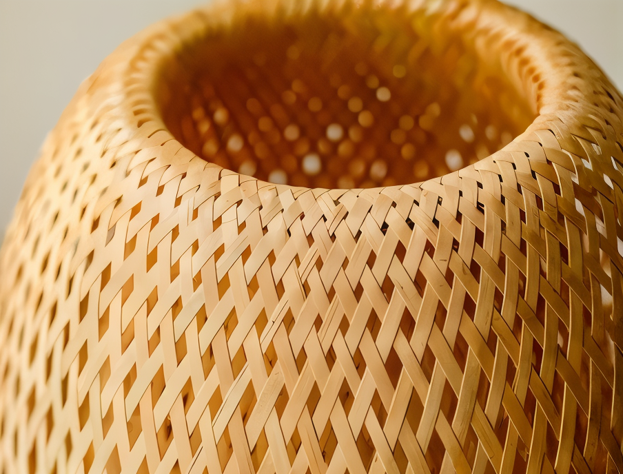 NatureHue – Vintage Bamboo Table Lamp – Creative Woven Rattan Desk Light | Kalsten