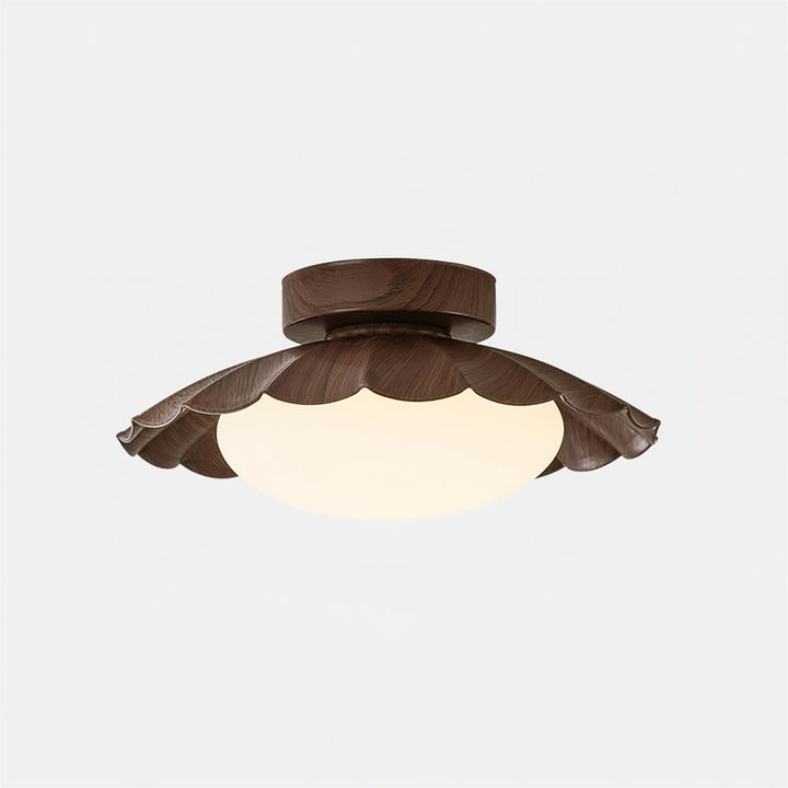 Ceiling Light Metal PE 9.8 in Flush Mount Bedroom Living Room Soft Ambient Lighting Scalloped Modern Indoor Fixture | Kalsten
