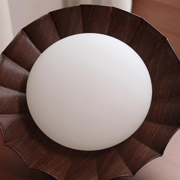 Ceiling Light Metal PE 9.8 in Flush Mount Bedroom Living Room Soft Ambient Lighting Scalloped Modern Indoor Fixture | Kalsten