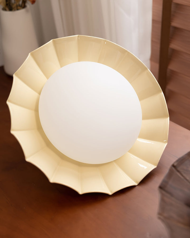 Ceiling Light Metal 9.8 in x 5.1 in Warm White LED Brown Beige White Walnut Living Room Bedroom Fixture | Kalsten