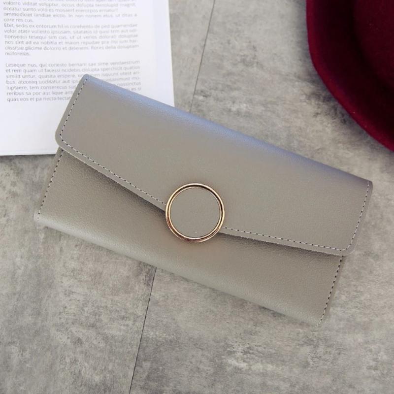 Long Wallet in PU Leather with Snap Closure | Kalsten
